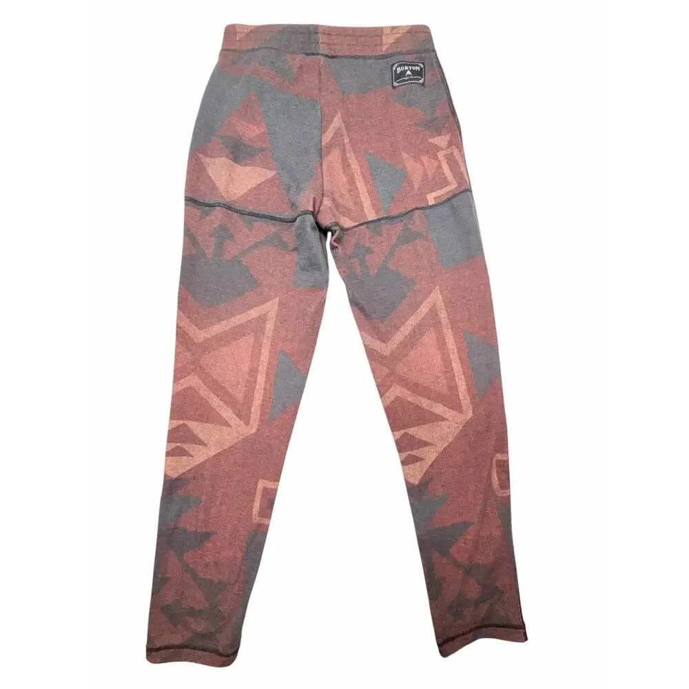 Burton Men’s M DryRide Wool Base Layer Leggings Thermal Geometric Print